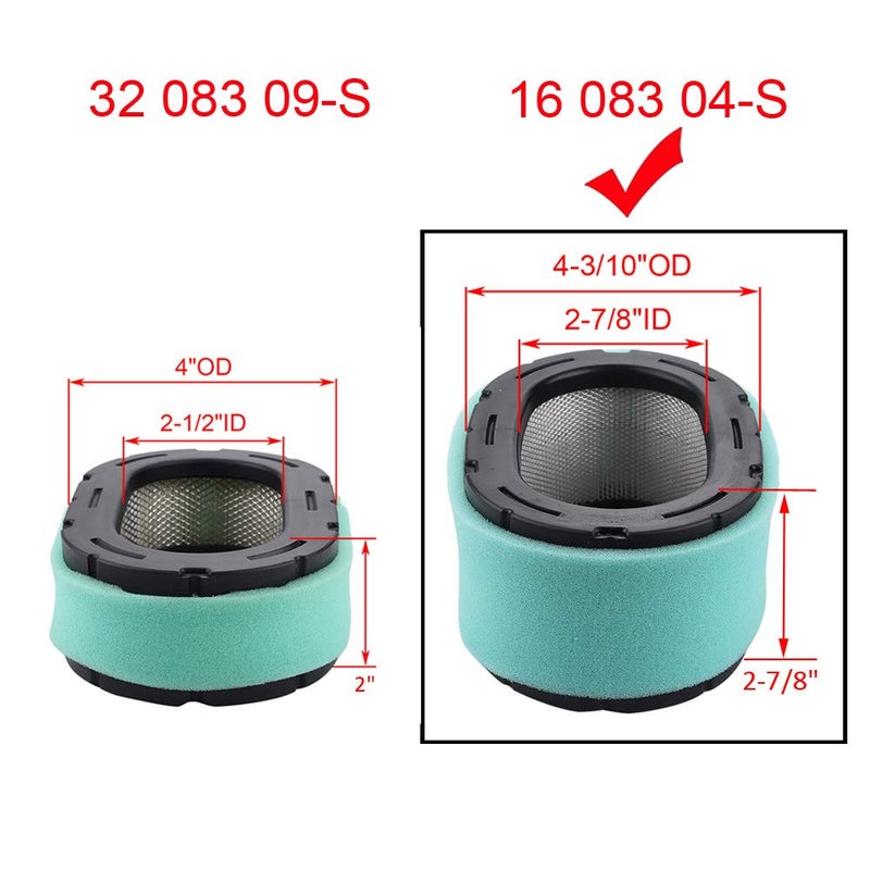 Savior 16-083-04-S Air Filter 16-083-05-S Pre Cleaner 52-050-02-S Oil Filter for Kohler 16 083 04S 1608304-S EZT715 EZT725 EZT740 KT610 KT620 KT715 KT725 KT730 ZT720 Kohler 7000 Series Air Filter - Image 3